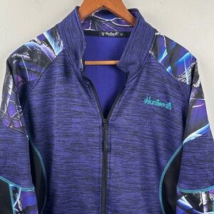 Huntworth Women's Purple and black XL zip up Jacket tree design